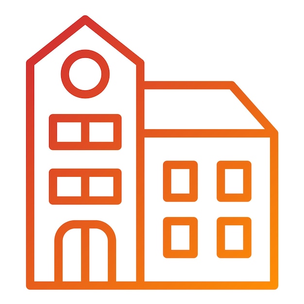 Diseño vectorial Estilo de icono de la escuela primaria