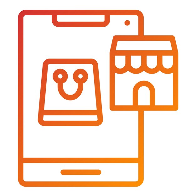 Diseño vectorial Estilo de icono de Eshop