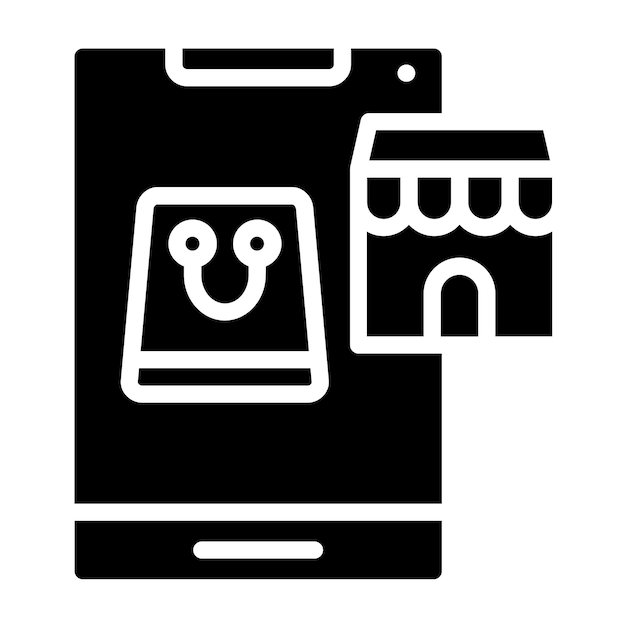 Diseño vectorial Estilo de icono de Eshop