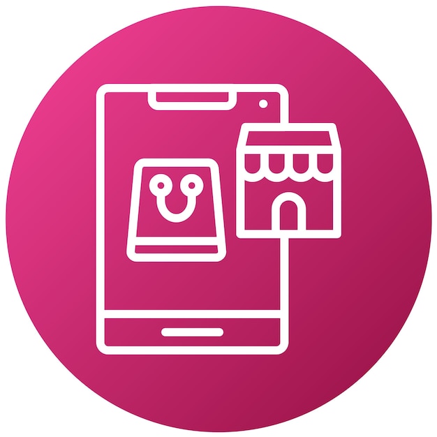 Diseño vectorial Estilo de icono de Eshop
