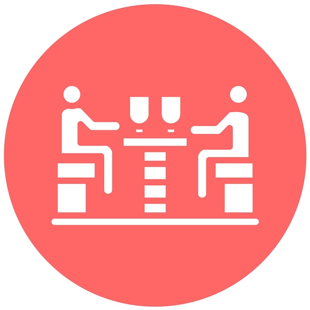 Diseño vectorial Estilo del icono del espacio de reunión