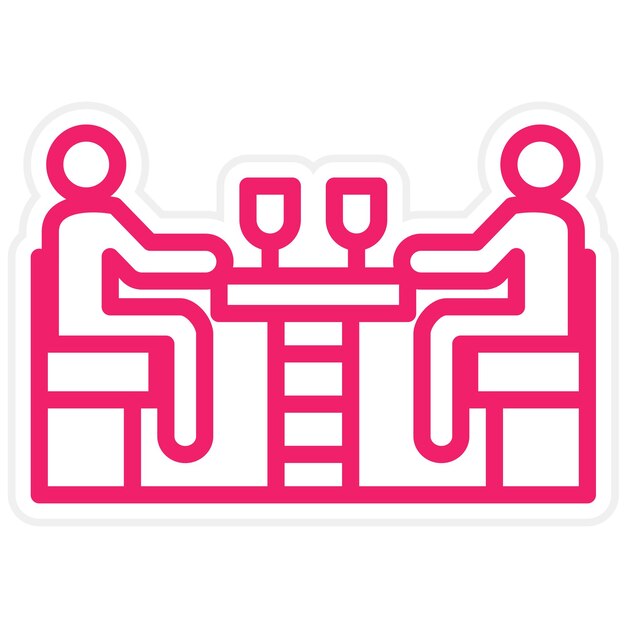 Diseño vectorial Estilo del icono del espacio de reunión