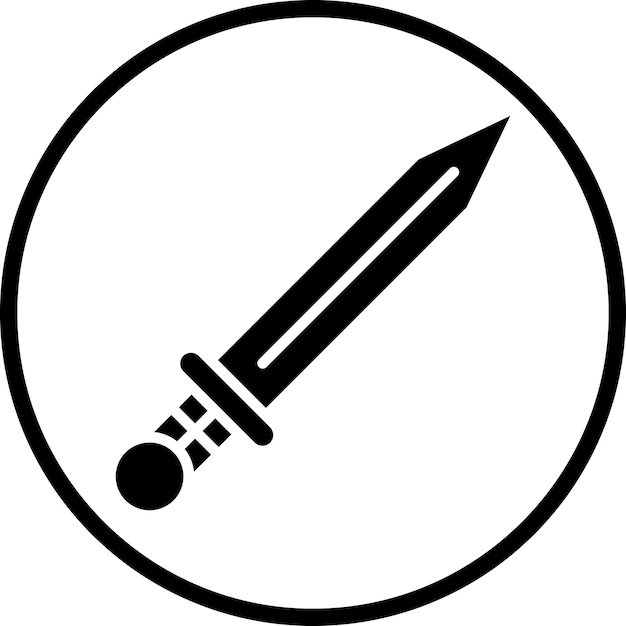 Diseño vectorial Estilo del icono de la espada