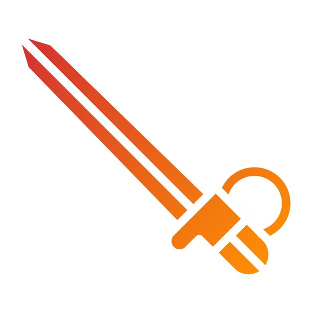 Diseño vectorial Estilo del icono de la espada