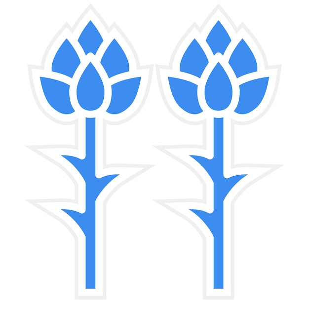 Diseño vectorial Estilo del icono de los espárragos