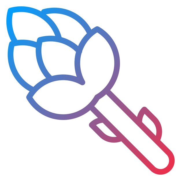 Diseño vectorial Estilo del icono de los espárragos
