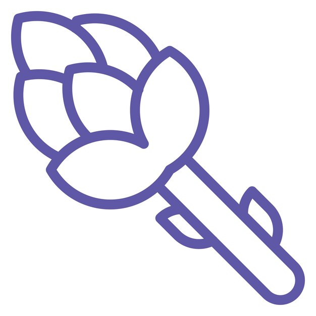 Diseño vectorial Estilo del icono de los espárragos