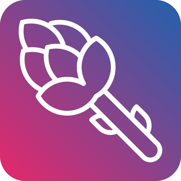 Diseño vectorial Estilo del icono de los espárragos