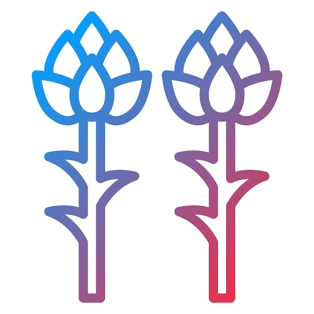Diseño vectorial Estilo del icono de los espárragos