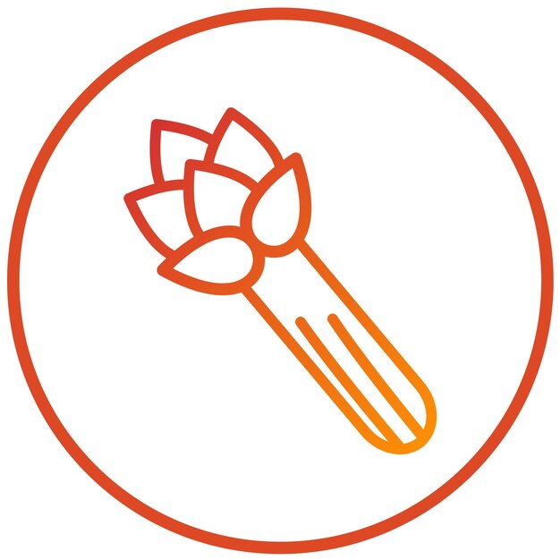 Diseño vectorial Estilo del icono de los espárragos