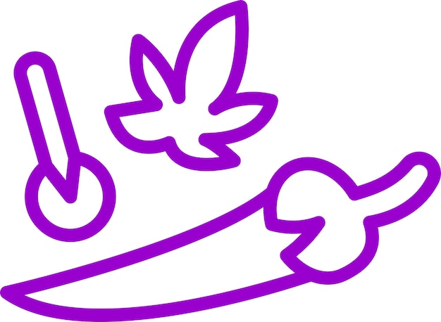 Diseño vectorial estilo de icono de especias en negrita