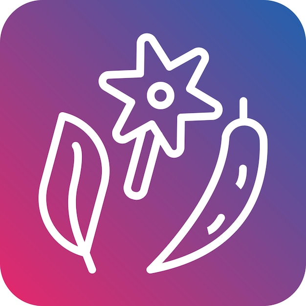 Diseño vectorial del estilo del icono de las especias