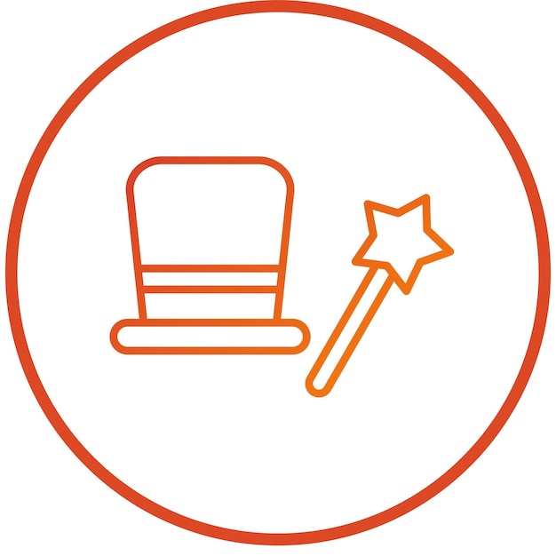 Diseño vectorial Estilo de icono de espectáculo mágico