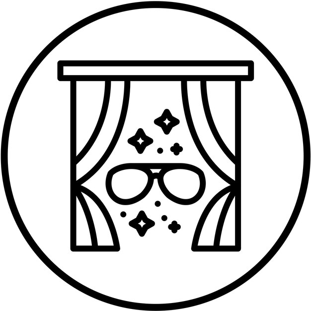 Diseño vectorial Estilo del icono del espectáculo