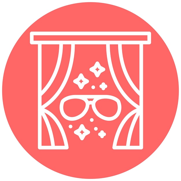 Diseño vectorial Estilo del icono del espectáculo