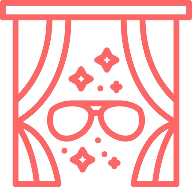 Diseño vectorial Estilo del icono del espectáculo