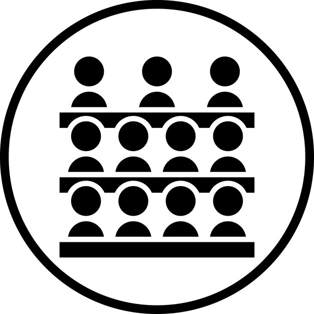 Diseño vectorial Estilo del icono del espectador