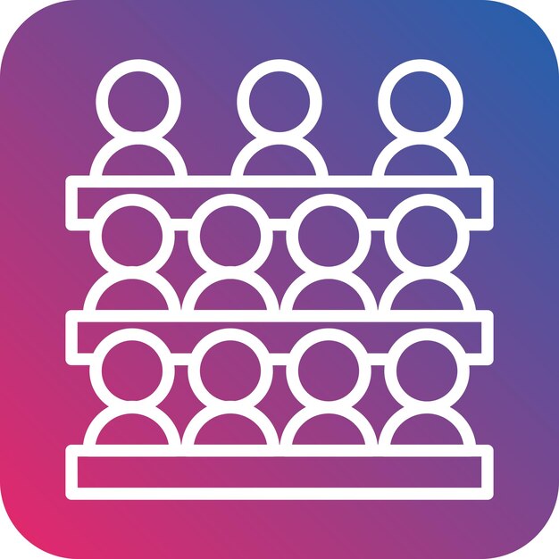 Diseño vectorial Estilo del icono del espectador