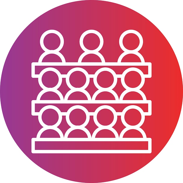 Diseño vectorial Estilo del icono del espectador