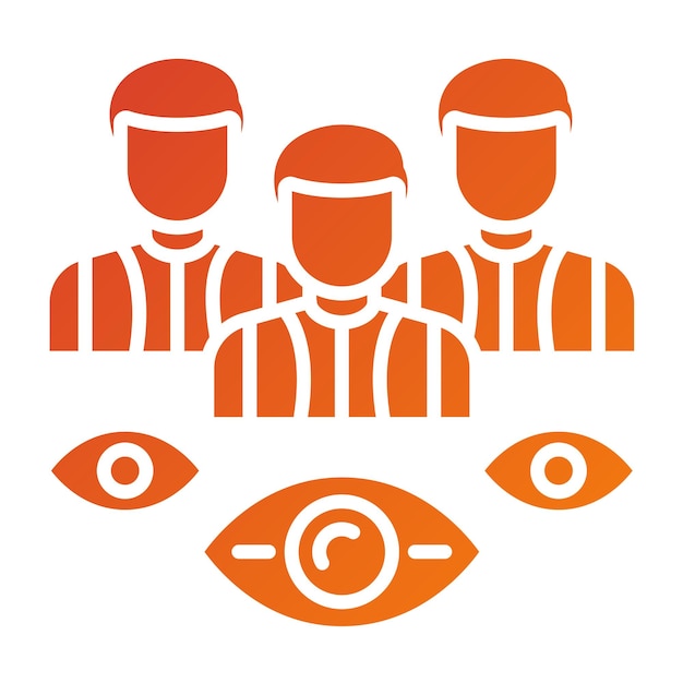 Diseño vectorial Estilo del icono del espectador