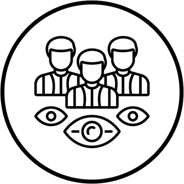 Diseño vectorial Estilo del icono del espectador