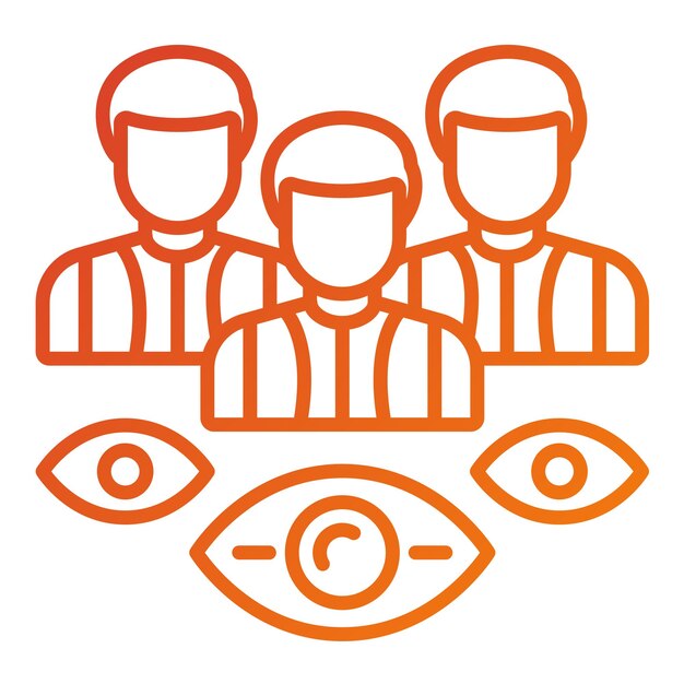Diseño vectorial Estilo del icono del espectador