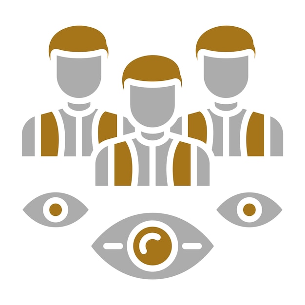 Diseño vectorial Estilo del icono del espectador