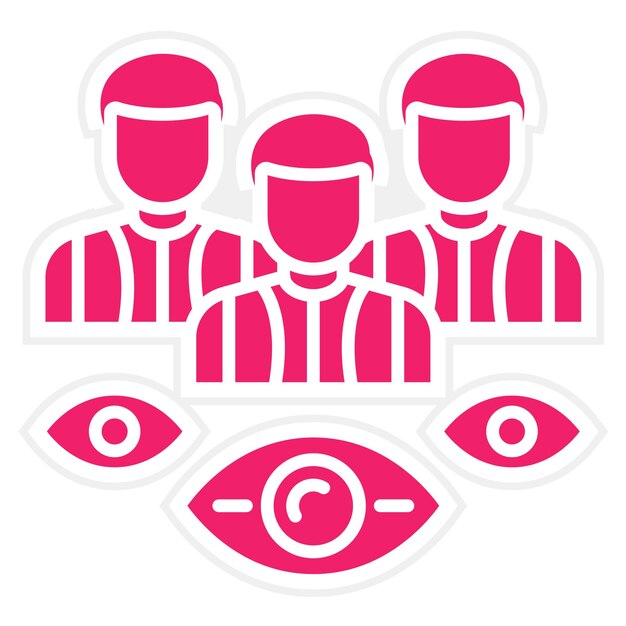 Diseño vectorial Estilo del icono del espectador