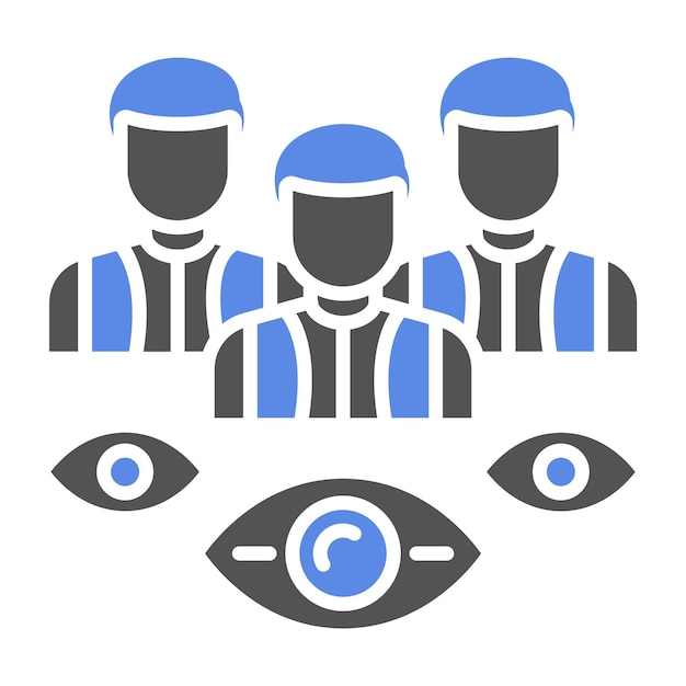 Diseño vectorial Estilo del icono del espectador