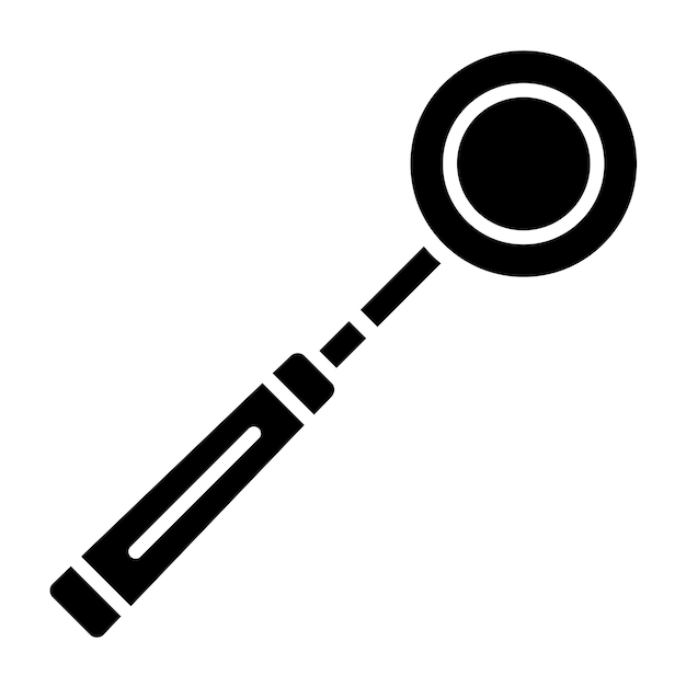 Diseño vectorial del estilo del icono del espejo bucal