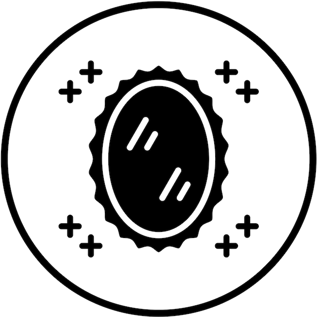 Diseño vectorial Estilo del icono del espejo mágico