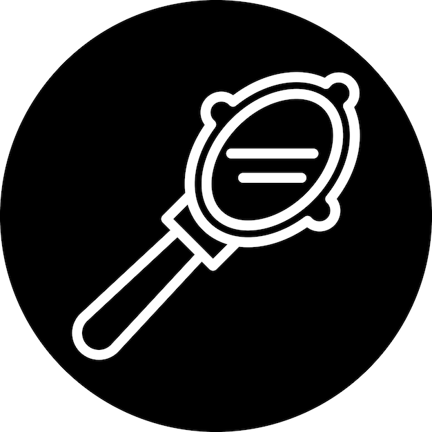 Diseño vectorial Estilo del icono del espejo de mano