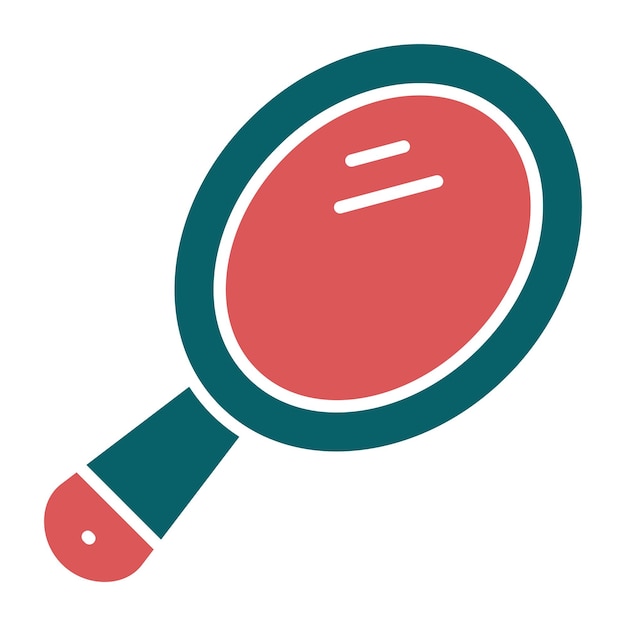 Diseño vectorial Estilo del icono del espejo de mano