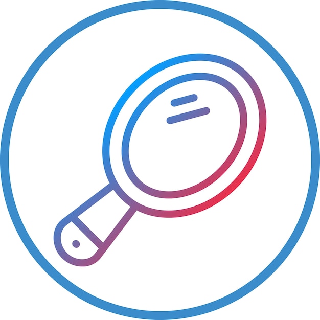 Diseño vectorial Estilo del icono del espejo de mano