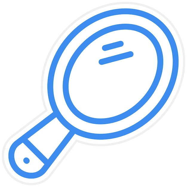 Diseño vectorial Estilo del icono del espejo de mano