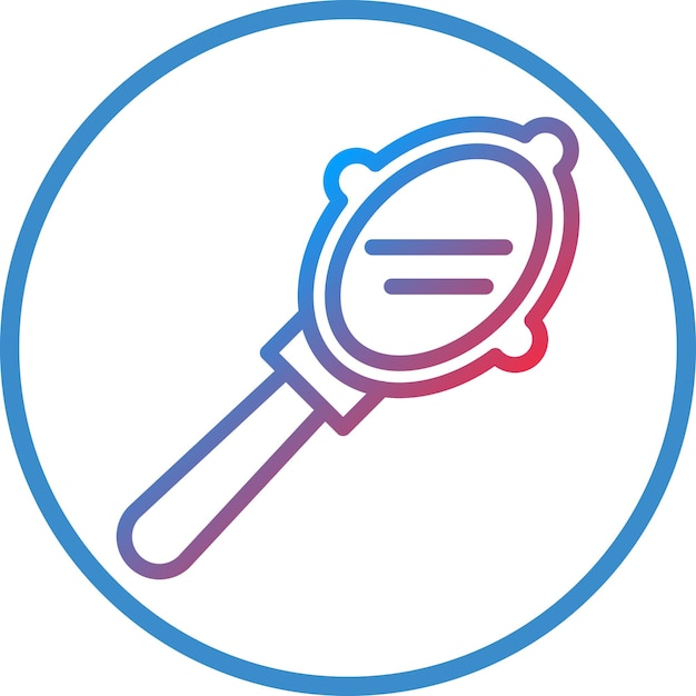 Diseño vectorial Estilo del icono del espejo de mano