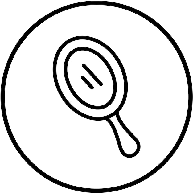 Diseño vectorial Estilo del icono del espejo de mano