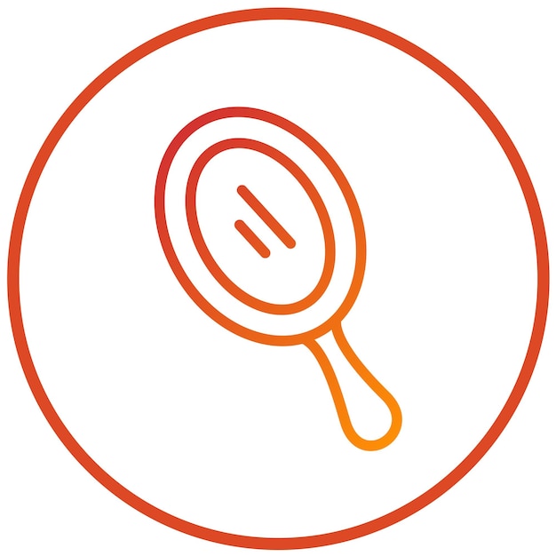 Diseño vectorial Estilo del icono del espejo de mano