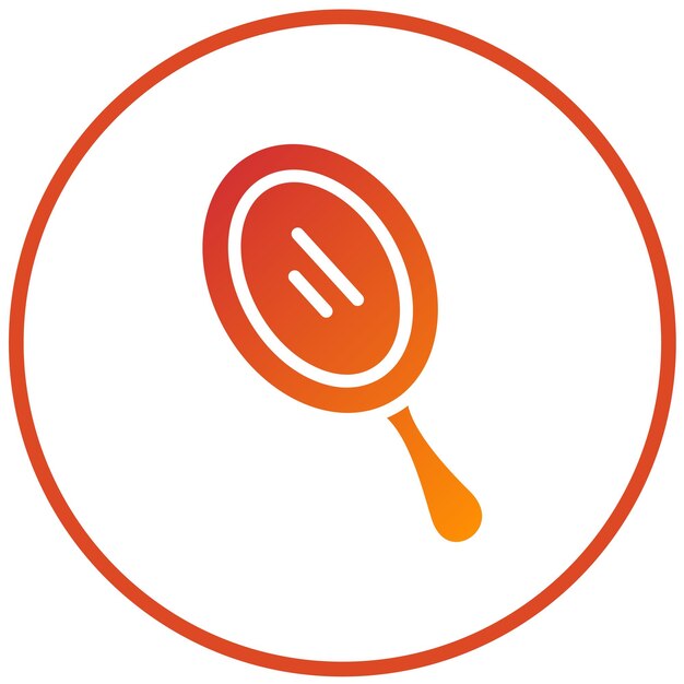 Diseño vectorial Estilo del icono del espejo de mano