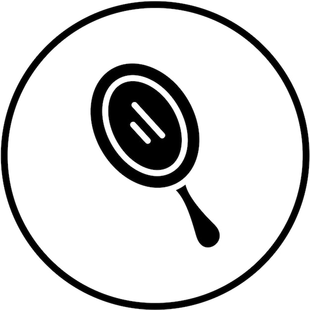 Diseño vectorial Estilo del icono del espejo de mano