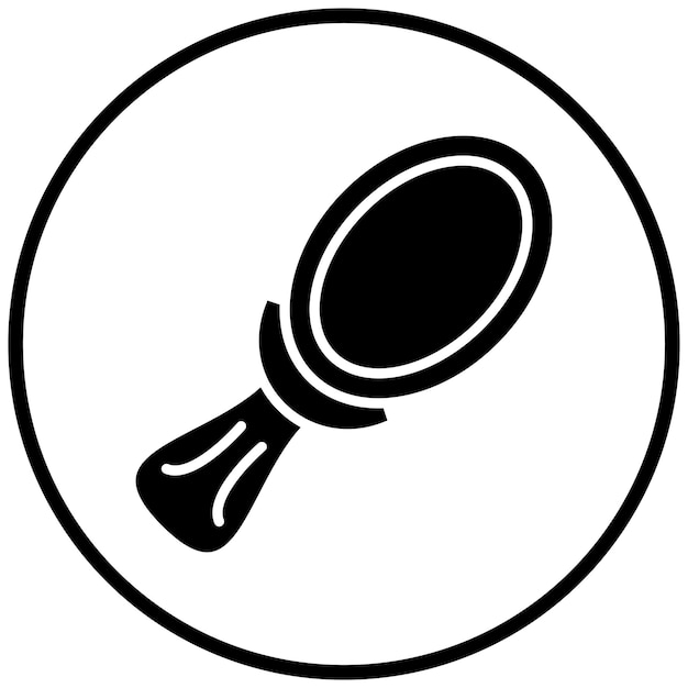 Diseño vectorial Estilo del icono del espejo de mano