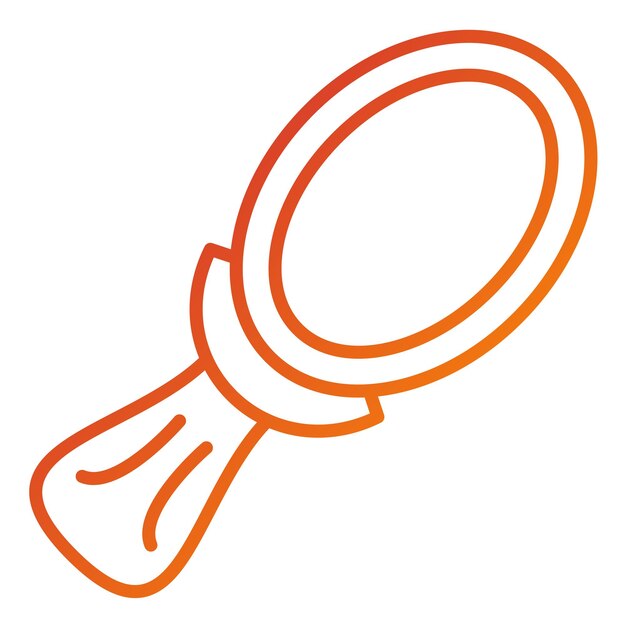 Diseño vectorial Estilo del icono del espejo de mano