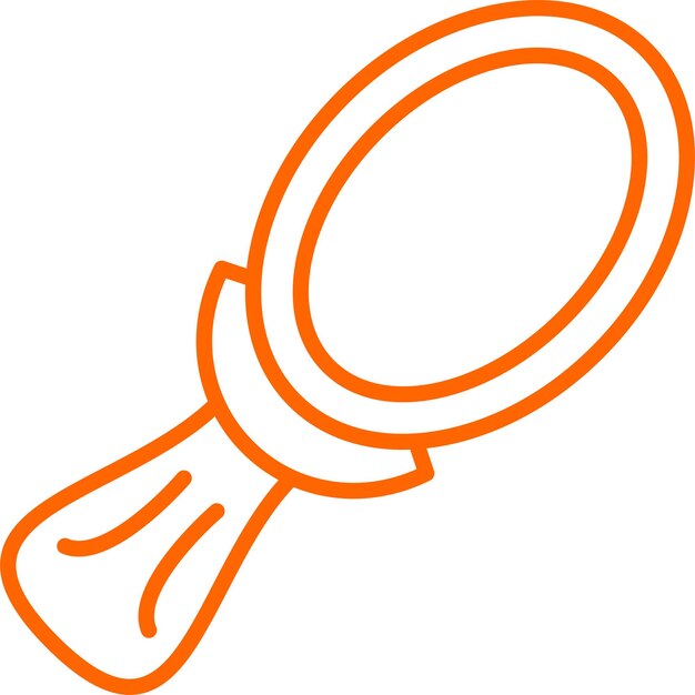 Diseño vectorial Estilo del icono del espejo de mano
