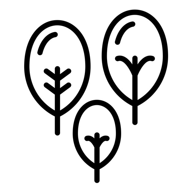 Diseño vectorial de estilo de icono de espinaca