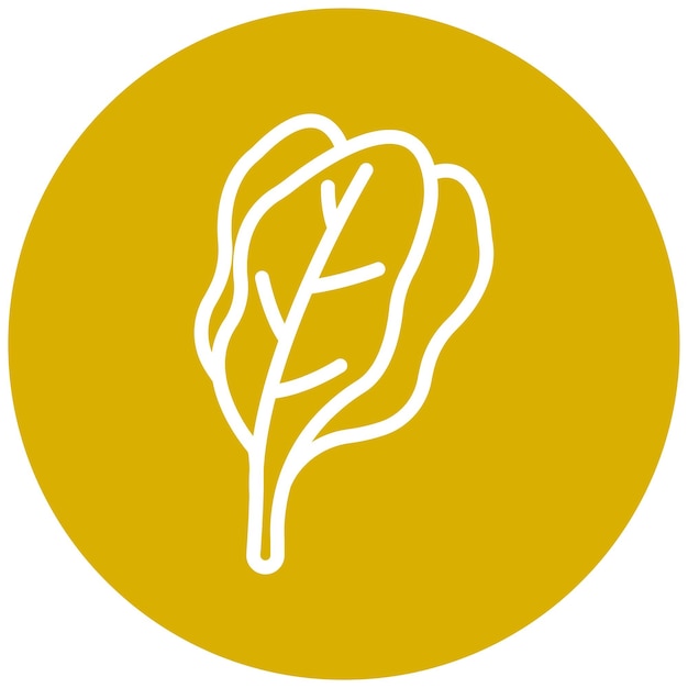 Diseño vectorial de estilo de icono de espinaca