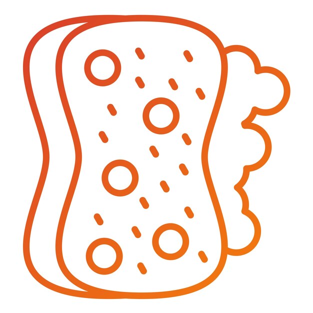Diseño vectorial Estilo de icono de esponja