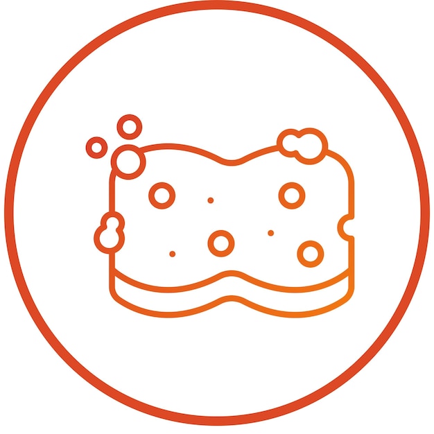 Diseño vectorial Estilo de icono de esponja