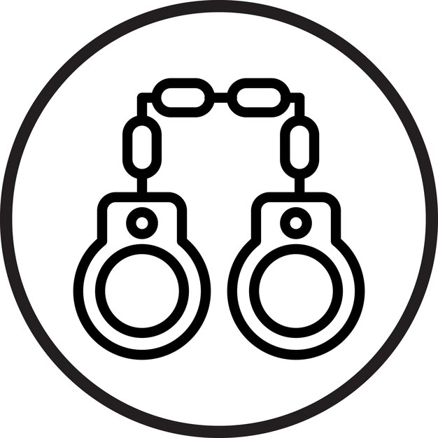 Diseño vectorial Estilo del icono de las esposas