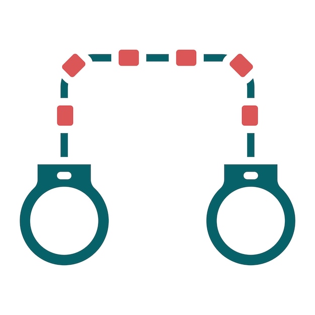 Diseño vectorial Estilo del icono de las esposas