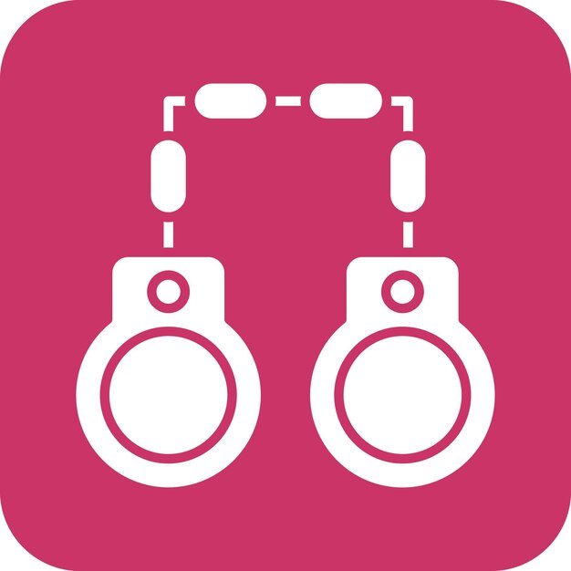 Diseño vectorial Estilo del icono de las esposas